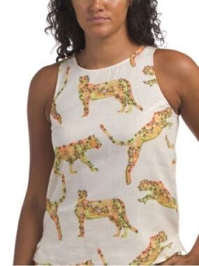 Las Surenas Leopard Star Tank - NWT in original packaging - L